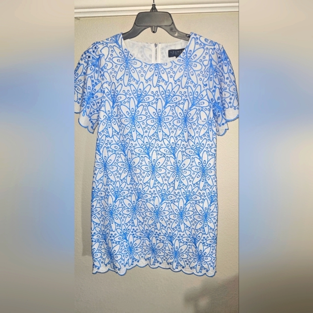 LAUNDRY BY Shelli Segal Sz 6 EYELET DRESS